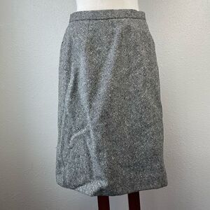 Gray Lined Wool Skirt EUC